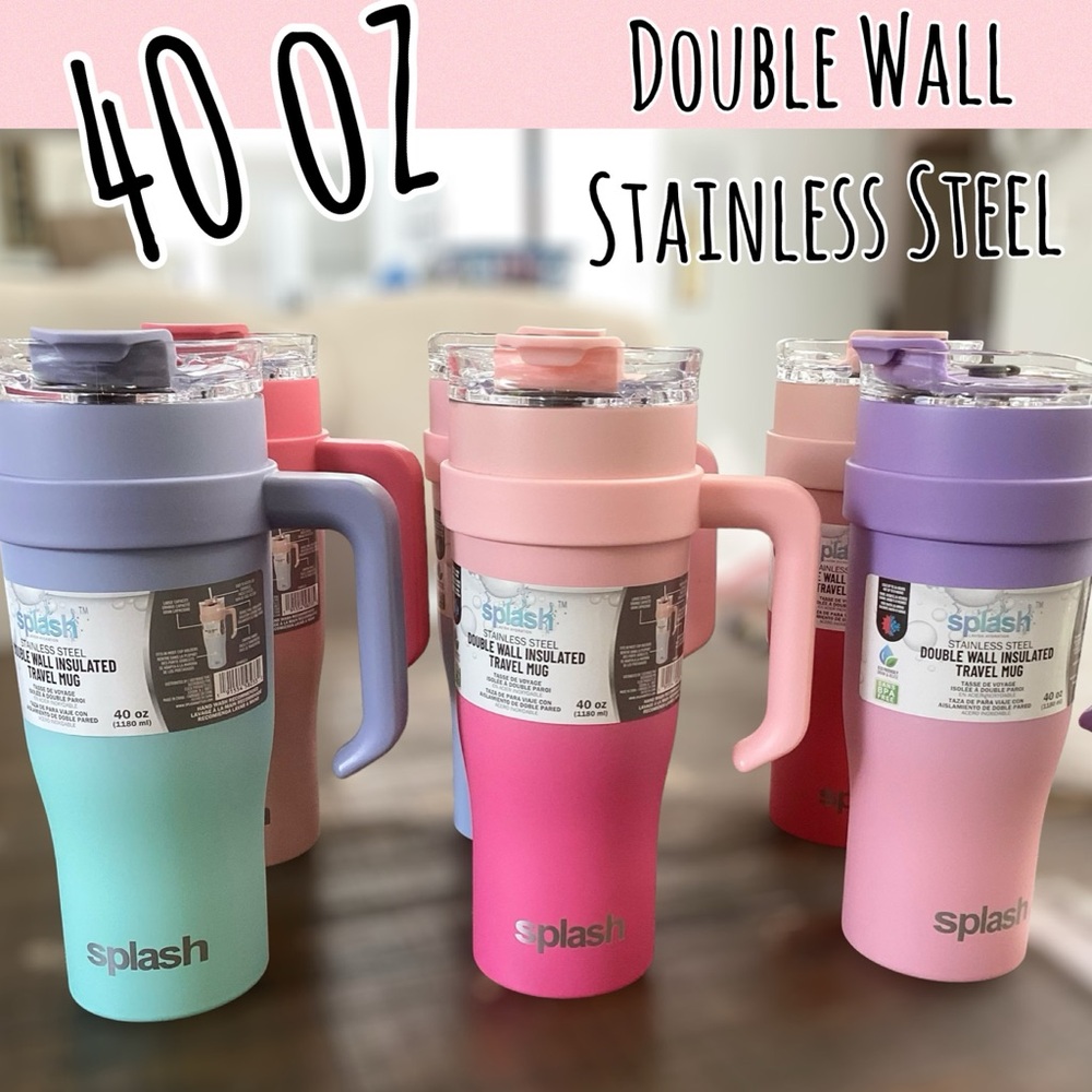 🌸40 oz Travel Mug Double Wall
